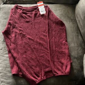 NEW! Cat & Jack Kids Maroon Crew Neck Top